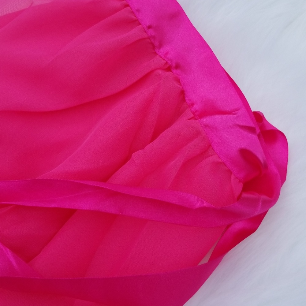 PINK/BLACK/ORANGE  BATHING SUIT COVER UP SKIRT - Picture 6 of 8